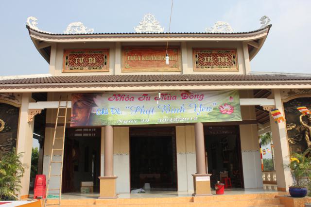 Long An: Chùa Khánh Ninh - Không khí chuẩn bị khoá tu mùa đông
