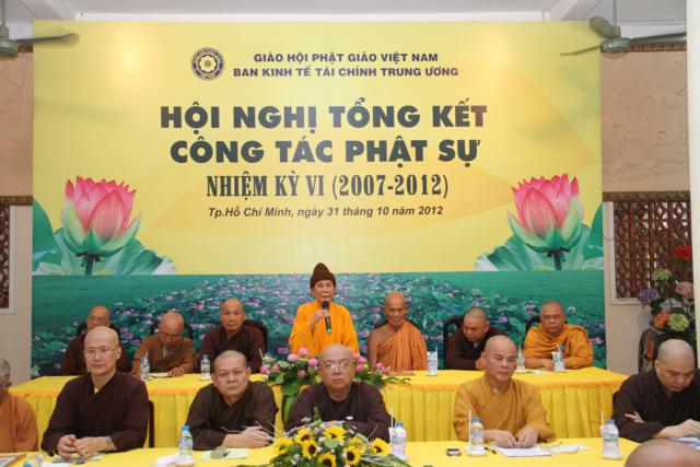 TP.HCM: Ban kinh tế tài chính TW tổ chức hội nghị tổng kết công tác Phật sự nhiệm kỳ VI (2007 - 2012)