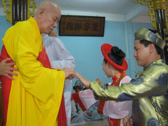 Tổ đình Nghĩa Phương tổ chức lễ hằng thuận cho Phật tử Trần Nguyễn Như Quỳnh và Lê Gia Trí