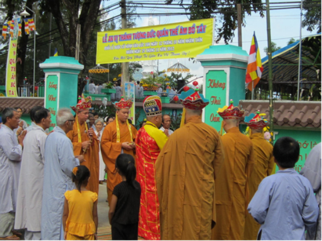 Lễ an vị tôn tượng Bồ tát Quan Âm