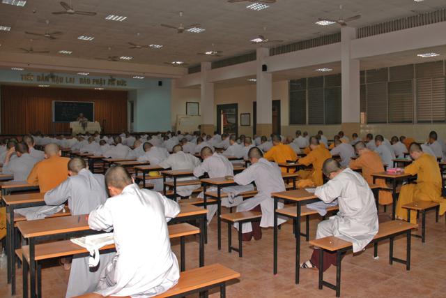 Trường Trung Cấp Phật Học TP. HCM tổ chức kỳ thi học kỳ 1 - 2 (khóa VII và VIII)