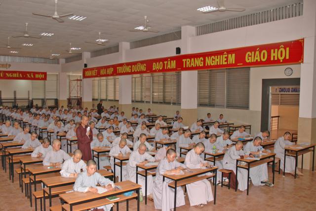 Trường Trung Cấp Phật Học TP. HCM tổ chức kỳ thi học kỳ 1 - 2 (khóa VII và VIII)