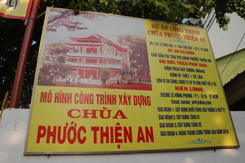 TP. HCM: Lễ đặt đá trùng tu chùa Phước Thiện An