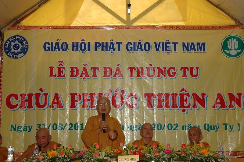 TP. HCM: Lễ đặt đá trùng tu chùa Phước Thiện An