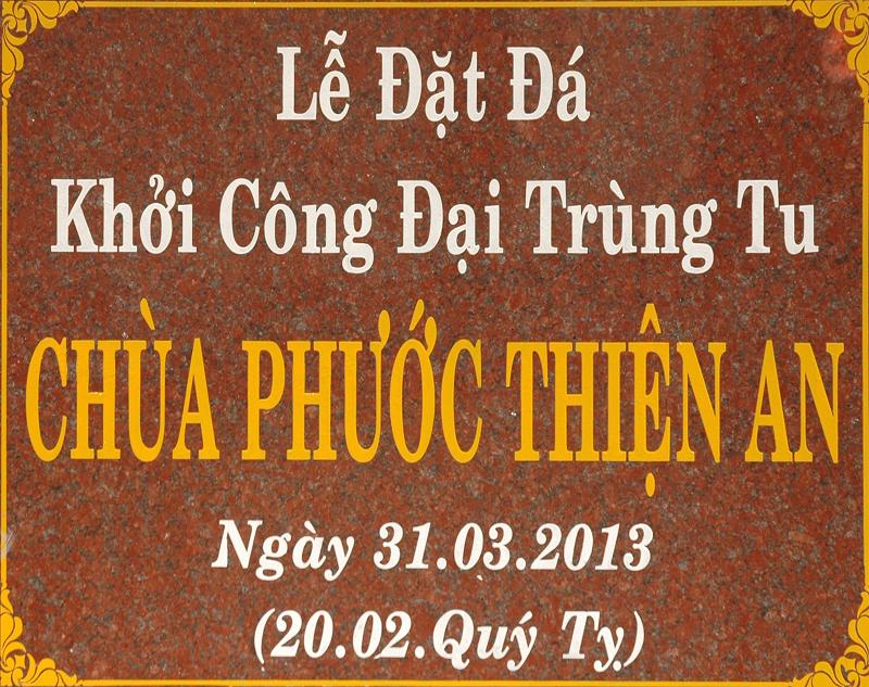 TP. HCM: Lễ đặt đá trùng tu chùa Phước Thiện An