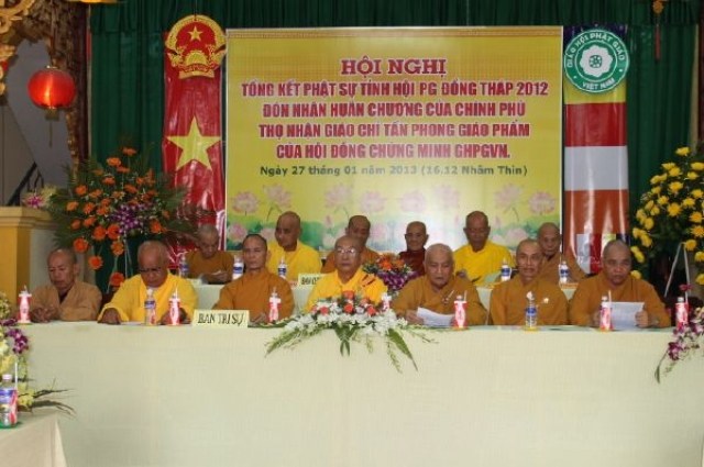 Đồng Tháp: Ban Trị sự Phật giáo tổ chức Hội nghị tổng kết công tác Phật sự năm 2012