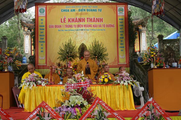 Hà Tĩnh: Lễ tạ đàn Dược Sư, khánh thành giai đoạn 1 điện Hoàng hậu và Tổ đường chùa Am