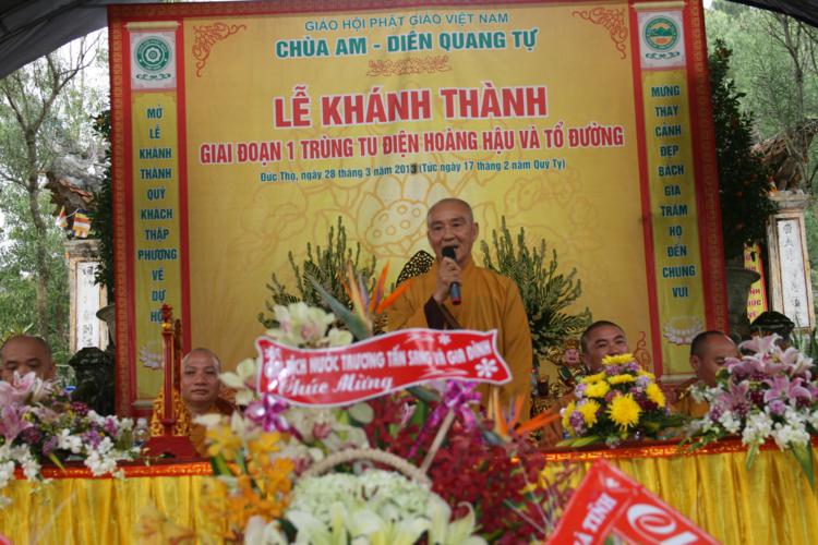 Hà Tĩnh: Lễ tạ đàn Dược Sư, khánh thành giai đoạn 1 điện Hoàng hậu và Tổ đường chùa Am