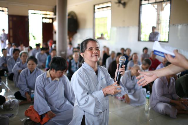 Long An: Chùa Khánh Ninh tổ chức khoá tu dành cho bệnh nhân ung bướu và khiếm thị