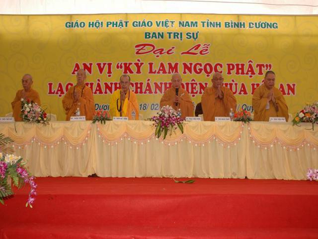 Bình Dương: Đại lễ an vị Kỳ Lam Ngọc Phật lạc thành chánh điện chùa Hội An