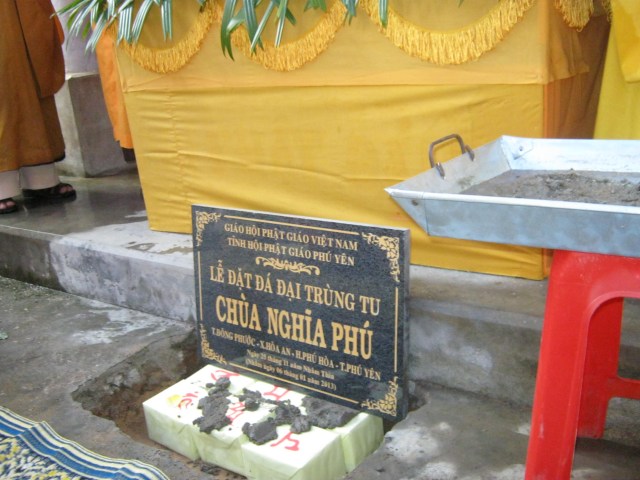 Phú Yên: Lễ đặt đá đại trùng tu chùa Nghĩa Phú (Phú Hòa)