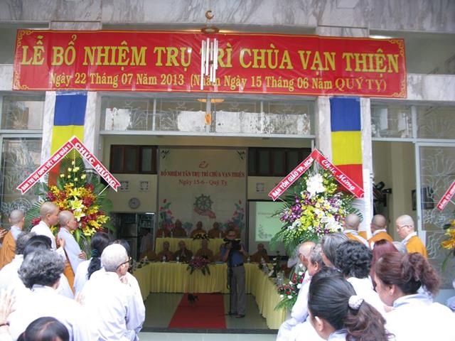 TP.HCM: Lễ bổ nhiệm trụ trì chùa Vạn Thiện Q.5
