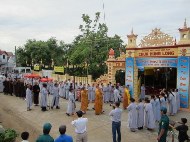 Bổ nhiệm trụ trì chùa Hưng Long