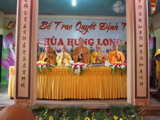 Bổ nhiệm trụ trì chùa Hưng Long