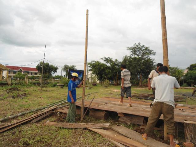Công tác chuẩn bị khai mạc khóa tu hè 2013 Chùa linh Quang ĐăkNông