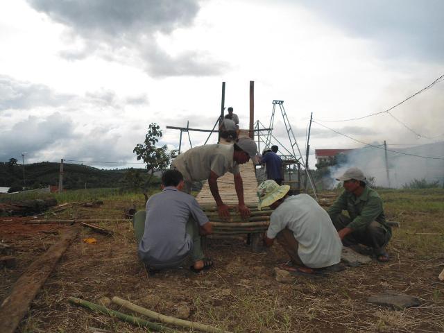 Công tác chuẩn bị khai mạc khóa tu hè 2013 Chùa linh Quang ĐăkNông