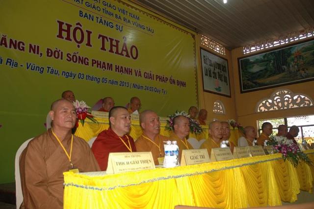Vũng Tàu: Hội thảo ngành Tăng sự  Phật giáo Bà Rịa - Vũng Tàu lần I