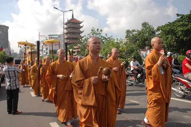 Chùm ảnh: Lễ trà tỳ nhục thân Đại lão HT. Thích Từ Nhơn