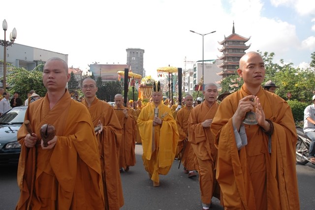 Chùm ảnh: Lễ trà tỳ nhục thân Đại lão HT. Thích Từ Nhơn