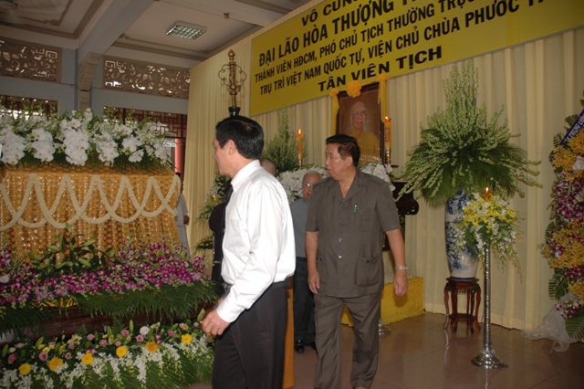 TP. HCM: Các phái đoàn viếng tang lê ĐLHT Thích Từ Nhơn ngày thứ nhất