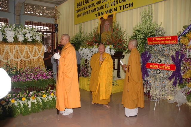 TP. HCM: Các phái đoàn viếng tang lê ĐLHT Thích Từ Nhơn ngày thứ nhất