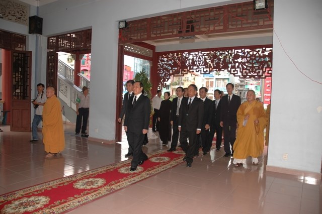 TP. HCM: Các phái đoàn viếng tang lê ĐLHT Thích Từ Nhơn ngày thứ nhất