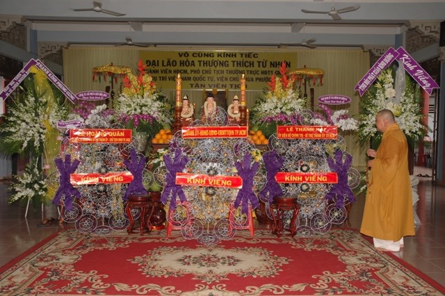 TP. HCM: Các phái đoàn viếng tang lê ĐLHT Thích Từ Nhơn ngày thứ nhất