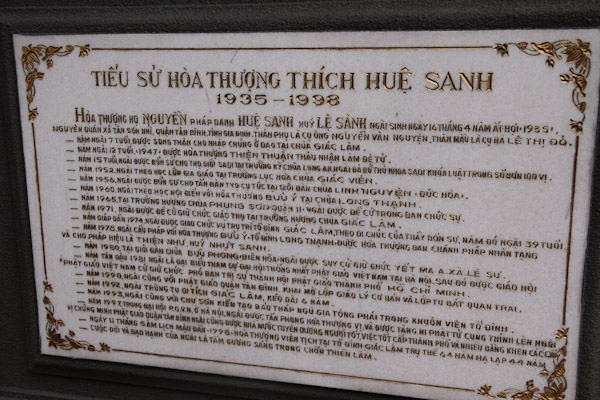 TP.HCM: Lễ húy kỵ thứ 15 cố HT. Thích Huệ Sanh tại TĐ Giác Lâm