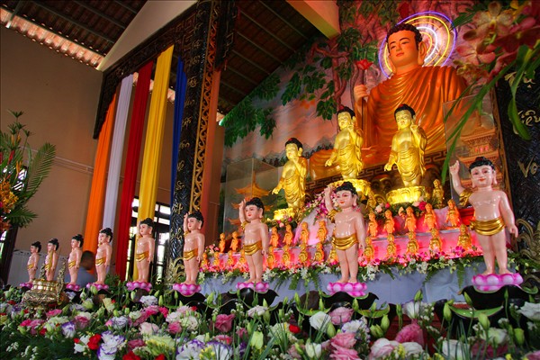 Long an: Lễ Mộc Dục Tại Chùa Khánh Ninh