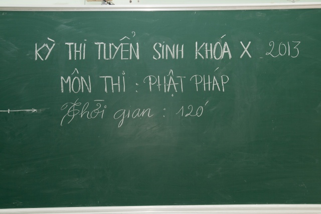 Học viện PGVN tại Tp.HCM tổ chức kỳ thi tuyển sinh cử nhân Phật học khóa X (2013 -2017)
