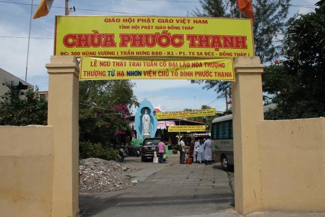 Đồng Tháp:  Tổ Chức Lễ Ngũ Thất Hòa Thượng THÍCH TỪ NHƠN