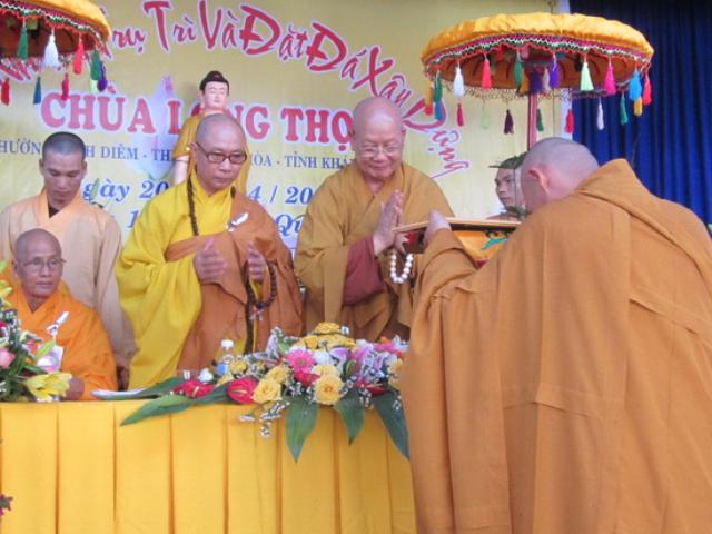 Lễ bổ nhiệm trụ trì chùa Long Thọ