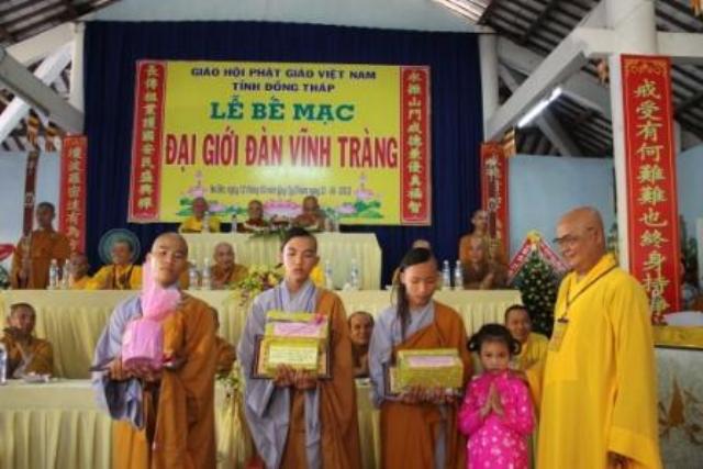 Đồng tháp: Lễ Bế Mạc Đại Giới Đàn Vĩnh Tràng 2013
