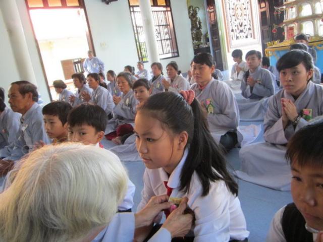 Chùa Đức Hòa tổ chức lễ Quy y nhân mùa Vu lan PL. 2557