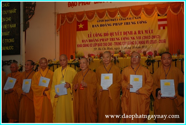 TP. HCM: Lễ ra mắt nhân sự Ban Hoằng Pháp TW nhiệm kỳ VII (2012 - 2017)