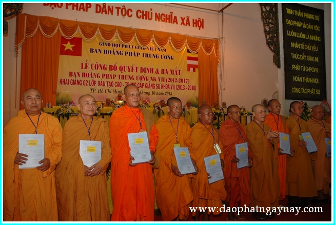 TP. HCM: Lễ ra mắt nhân sự Ban Hoằng Pháp TW nhiệm kỳ VII (2012 - 2017)