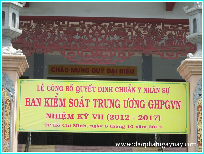 TP. HCM: Lễ công bố quyết định chuẩn y nhân sự Ban Kiểm Soát TƯ GHPGVN nhiệm kỳ VII (2012 - 2017)