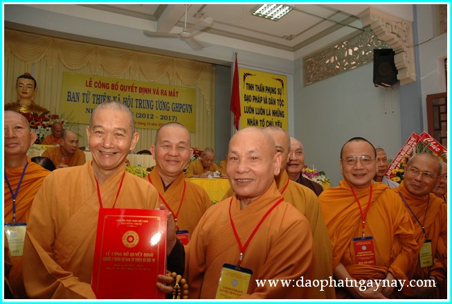 Lễ ra mắt nhân sự Ban Từ thiện Xã hội TW nhiệm kỳ VII (2012-2017)