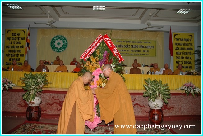 TP. HCM: Lễ công bố quyết định chuẩn y nhân sự Ban Kiểm Soát TƯ GHPGVN nhiệm kỳ VII (2012 - 2017)