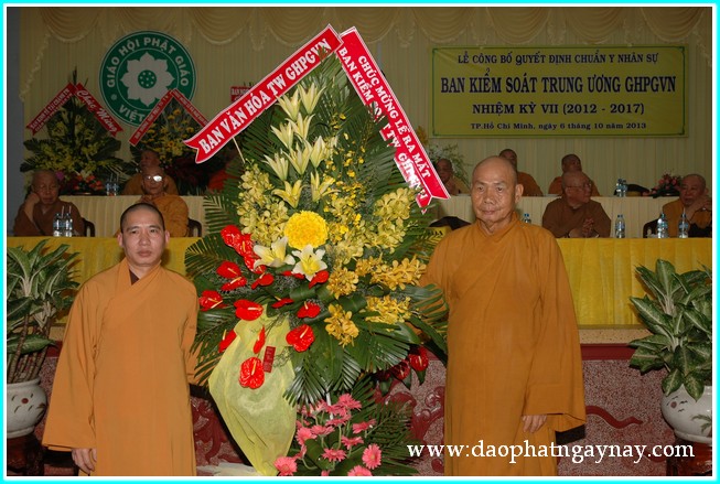 TP. HCM: Lễ công bố quyết định chuẩn y nhân sự Ban Kiểm Soát TƯ GHPGVN nhiệm kỳ VII (2012 - 2017)