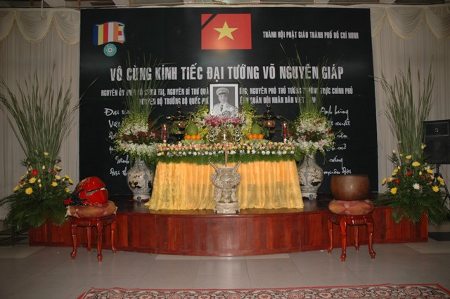 GHPGVN TP. HCM tưởng niệm tang lễ Đại tướng Võ Nguyên Giáp