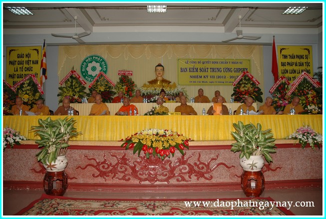 TP. HCM: Lễ công bố quyết định chuẩn y nhân sự Ban Kiểm Soát TƯ GHPGVN nhiệm kỳ VII (2012 - 2017)