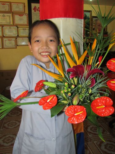 TP.HCM: Triển lãm tranh thư pháp và lễ hội ẩm thực chay tại chùa Thiên Chánh