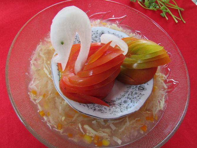 TP.HCM: Triển lãm tranh thư pháp và lễ hội ẩm thực chay tại chùa Thiên Chánh