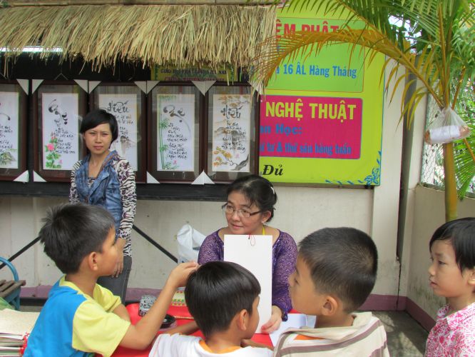 TP.HCM: Triển lãm tranh thư pháp và lễ hội ẩm thực chay tại chùa Thiên Chánh