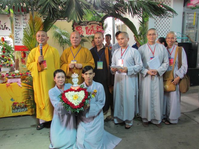 TP.HCM: Triển lãm tranh thư pháp và lễ hội ẩm thực chay tại chùa Thiên Chánh