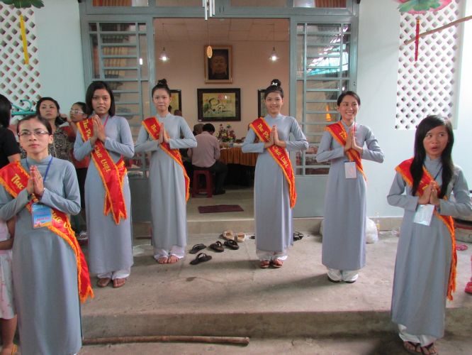 TP.HCM: Triển lãm tranh thư pháp và lễ hội ẩm thực chay tại chùa Thiên Chánh