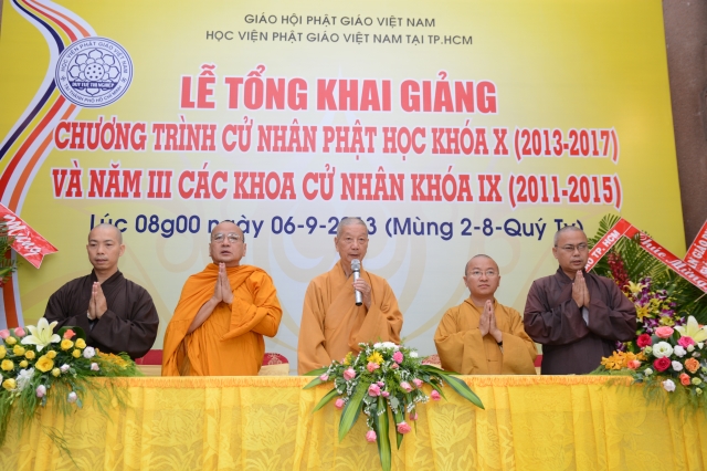 HVPGVN tại TP. HCM tổng khai giảng chương trình cử nhân Phật học khóa IX – X