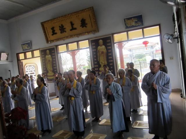 Đạo tràng niệm Phật chùa Địch Quang tổ chức khóa tu cuối năm Quý Tỵ