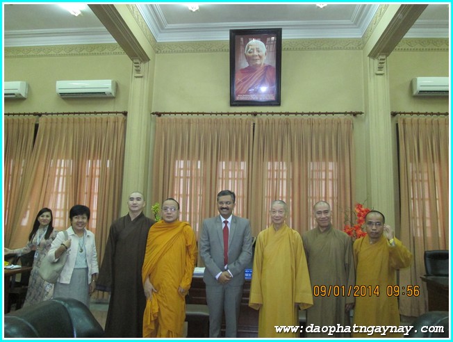 TP. HCM: Phái đoàn Ấn Độ - Hoa Kỳ đến thăm Học viện PGVN tại TP. HCM